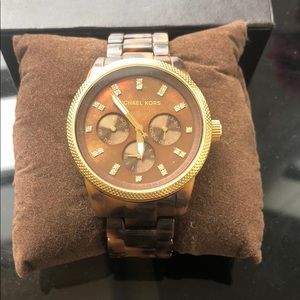 Michael Kors tortoise shell watch